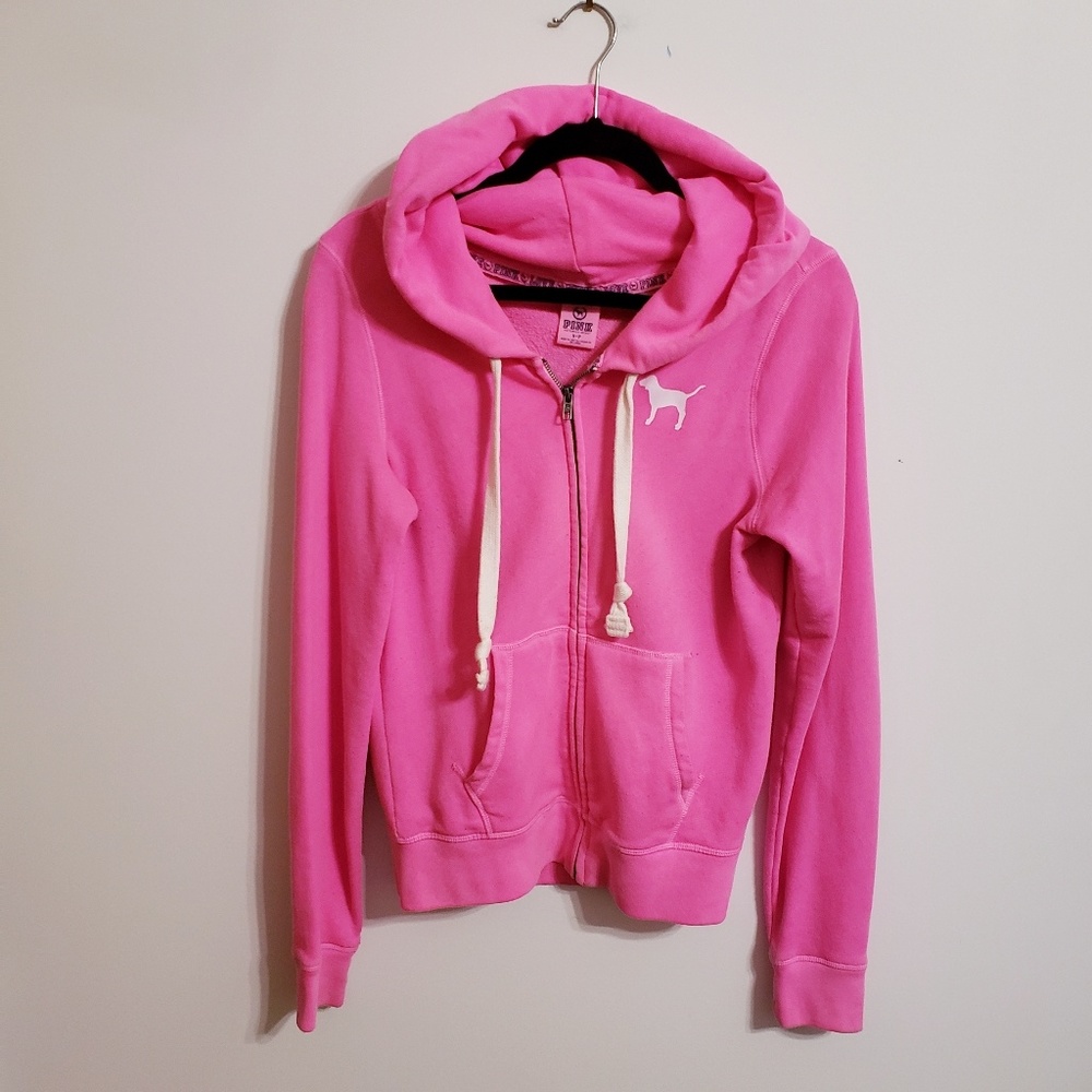 Pink Victoria's Secret Hot Pink Hoodie...S